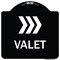 Signmission Valet Right Arrow Heavy-Gauge Aluminum Architectural Sign, 18" x 18", BW-1818-22744 A-DES-BW-1818-22744 - alternate 1